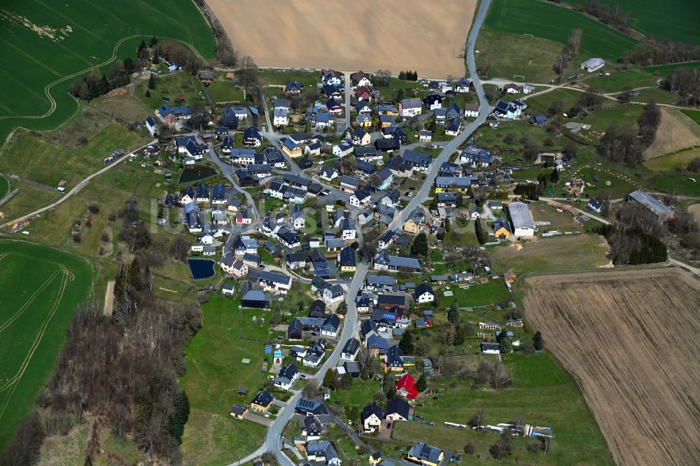 Lichtenbrunn von oben - Dorf - Ansicht Lichtenbrunn im Bundesland Thüringen, Deutschland