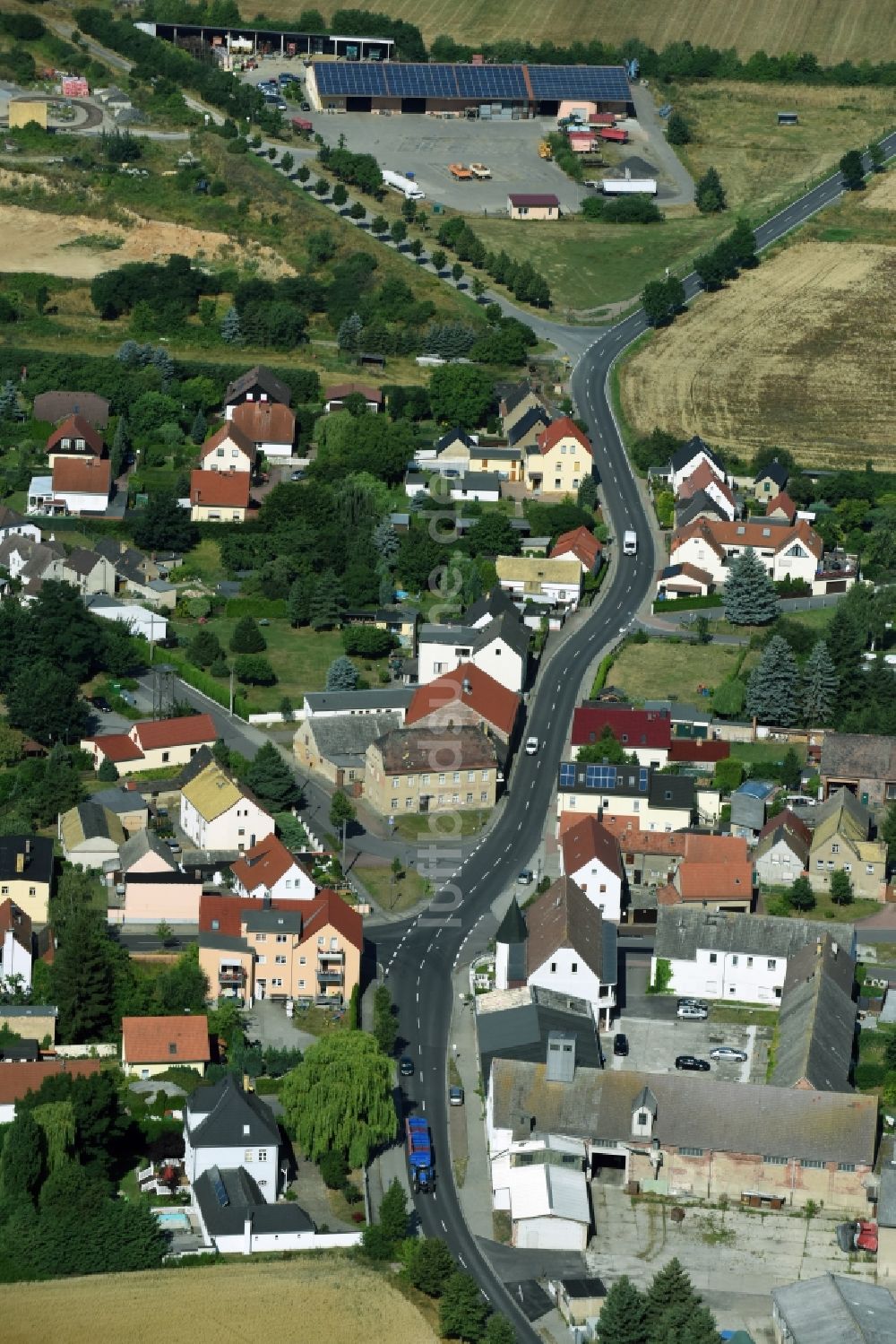 Liemehna von oben - Dorf - Ansicht von Liemehna im Bundesland Sachsen