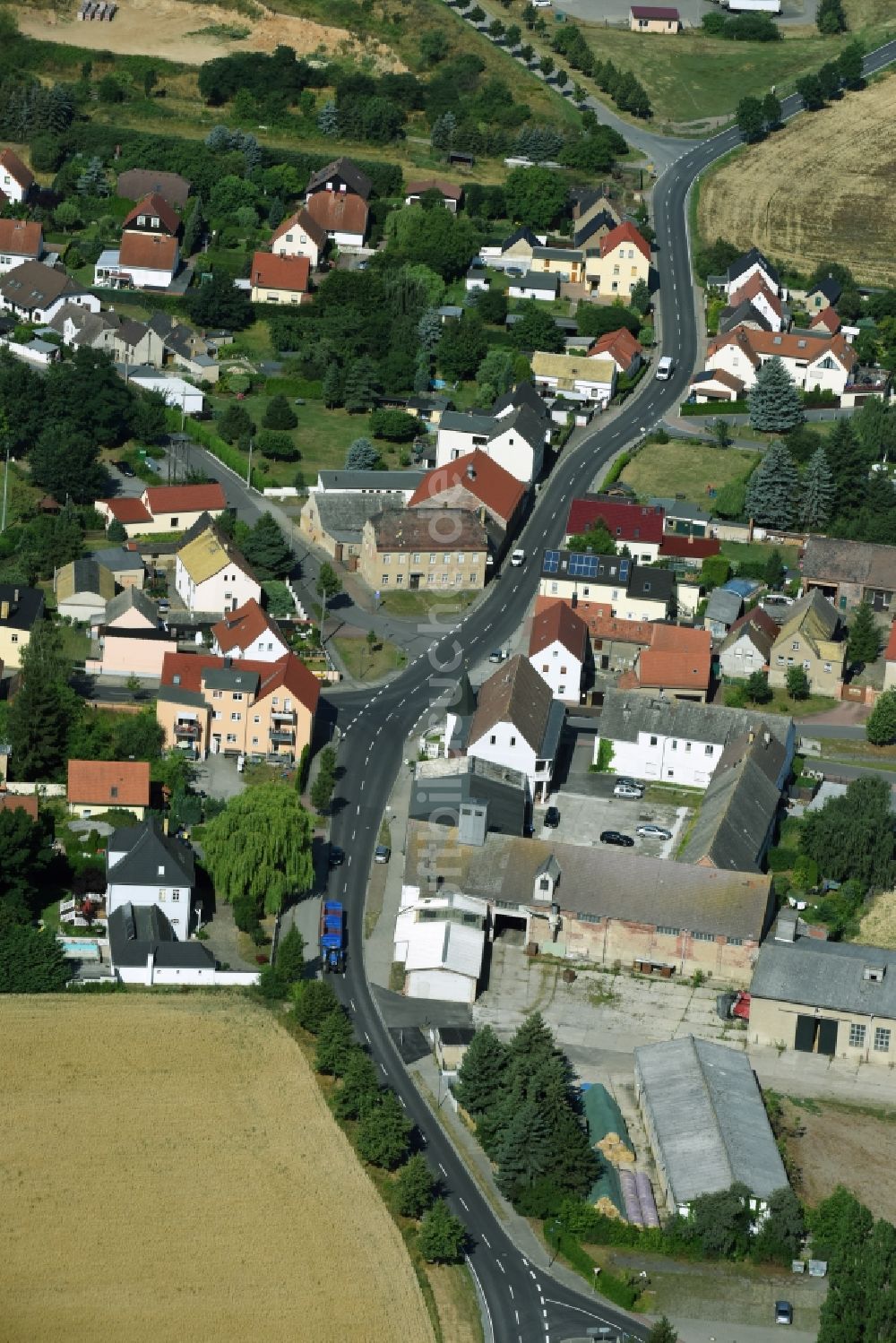 Luftbild Liemehna - Dorf - Ansicht von Liemehna im Bundesland Sachsen