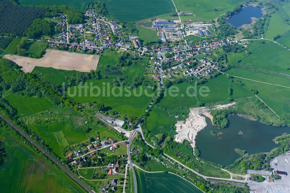 Liessow von oben - Dorf - Ansicht in Liessow im Bundesland Mecklenburg-Vorpommern, Deutschland