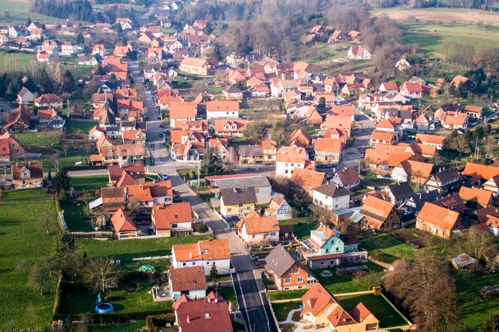 Lobsann von oben - Dorf - Ansicht in Lobsann in Grand Est, Frankreich