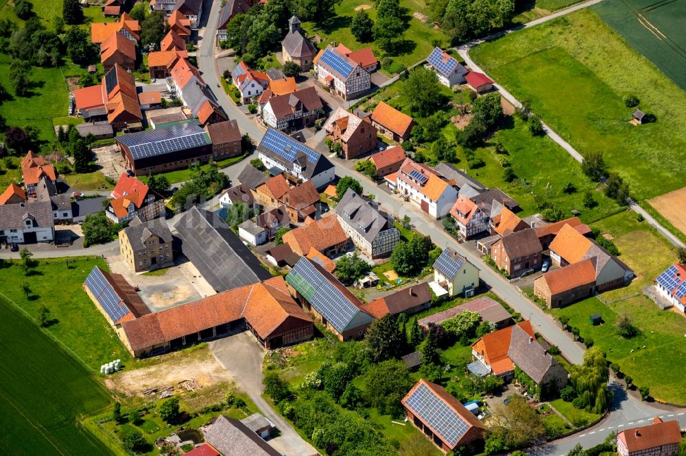 Luftbild Lütersheim - Dorf - Ansicht in Lütersheim im Bundesland Hessen, Deutschland