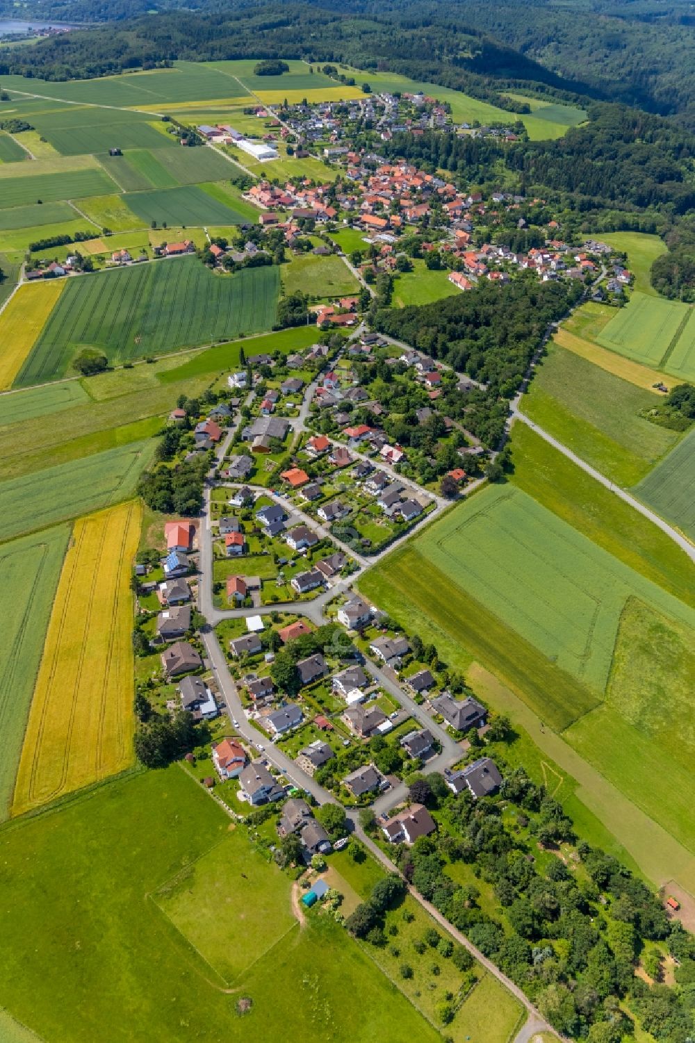 Luftbild Marienhagen - Dorf - Ansicht in Marienhagen im Bundesland Hessen, Deutschland