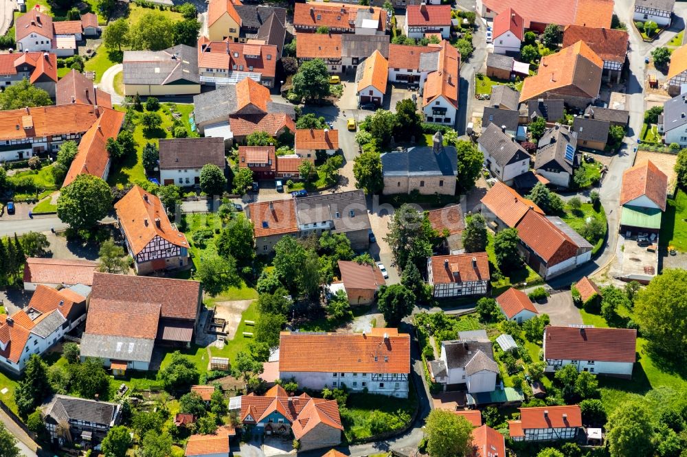 Marienhagen von oben - Dorf - Ansicht in Marienhagen im Bundesland Hessen, Deutschland