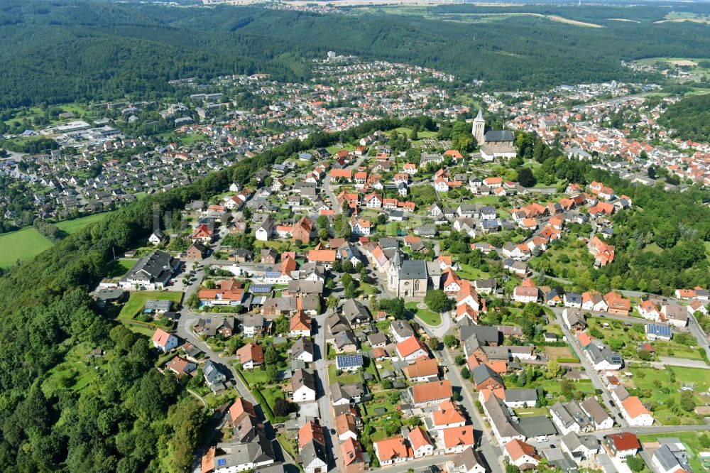 Marsberg von oben - Dorf - Ansicht in Marsberg im Bundesland Nordrhein-Westfalen, Deutschland