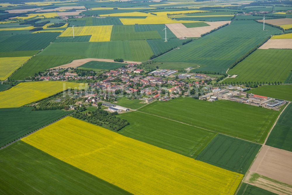 Marzahna aus der Vogelperspektive: Dorf - Ansicht in Marzahna im Bundesland Brandenburg, Deutschland