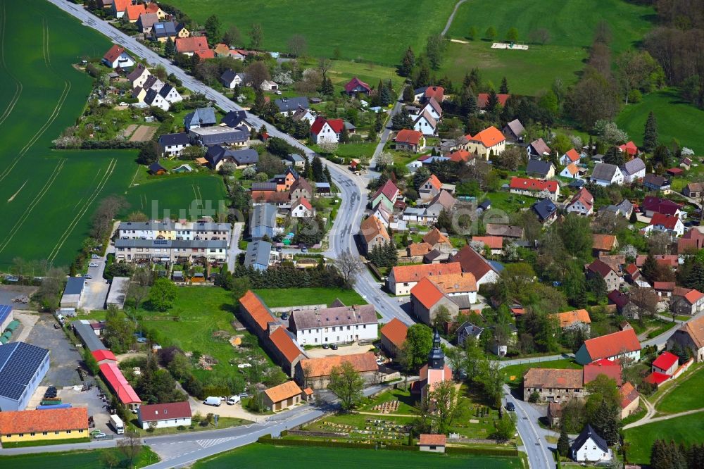 Luftbild Melaune - Dorf - Ansicht in Melaune im Bundesland Sachsen, Deutschland