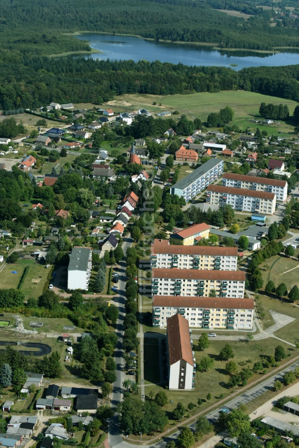 Luftbild Milmersdorf - Dorf - Ansicht von Milmersdorf im Bundesland Brandenburg