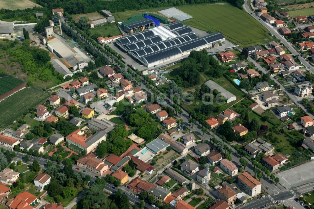 Luftaufnahme Minerbe - Dorf - Ansicht in Minerbe in Venetien, Italien