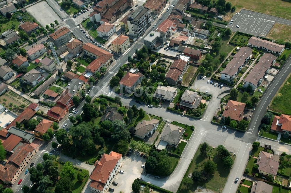 Luftaufnahme Minerbe - Dorf - Ansicht in Minerbe in Venetien, Italien