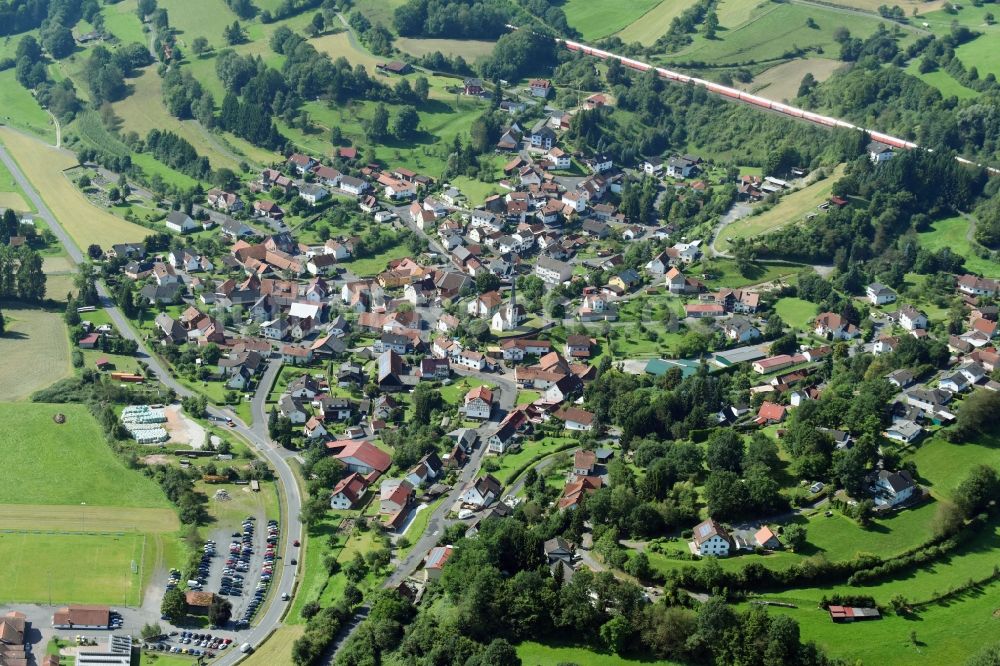 Luftbild Mottgers - Dorf - Ansicht in Mottgers im Bundesland Hessen, Deutschland