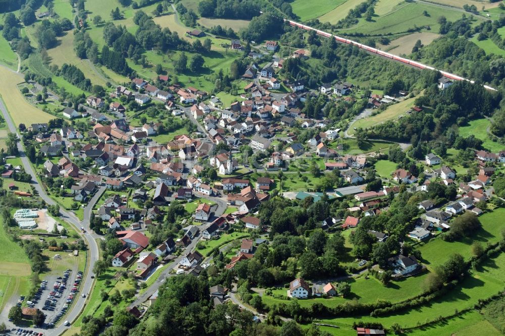 Luftaufnahme Mottgers - Dorf - Ansicht in Mottgers im Bundesland Hessen, Deutschland