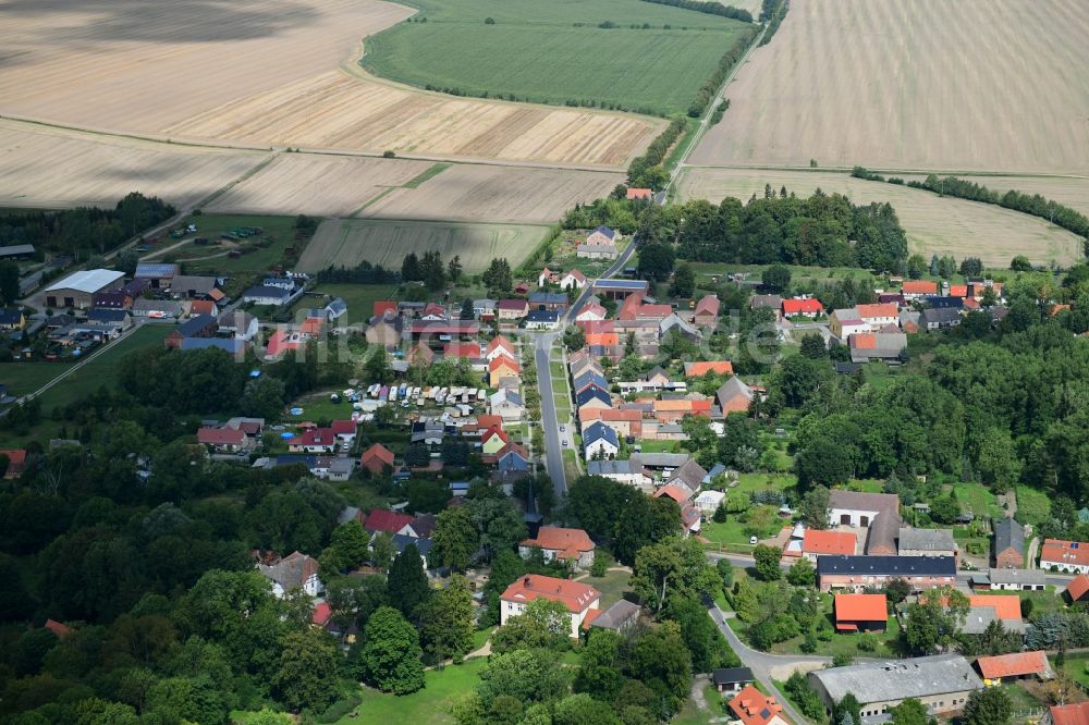 Nackel aus der Vogelperspektive: Dorf - Ansicht in Nackel im Bundesland Brandenburg, Deutschland