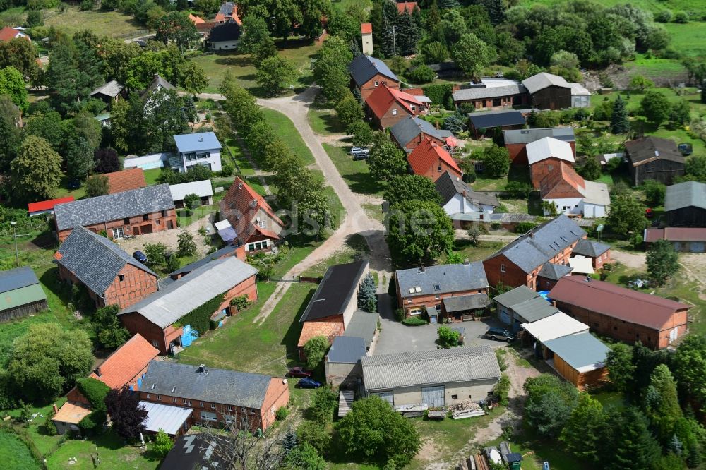 Luftbild Nausdorf - Dorf - Ansicht in Nausdorf im Bundesland Brandenburg, Deutschland