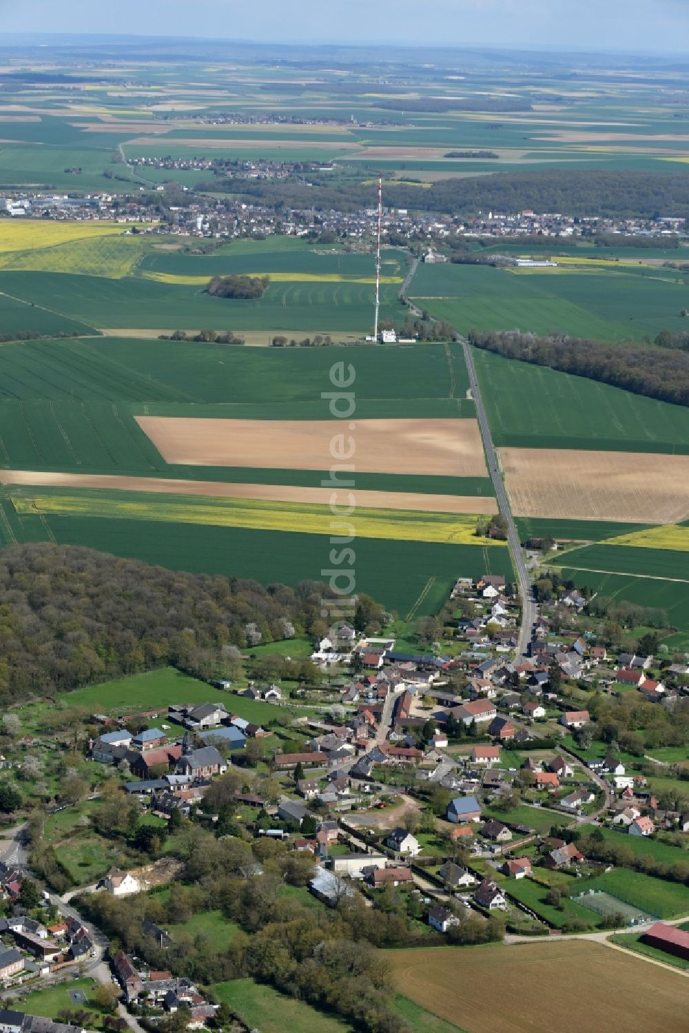 Luftaufnahme Nourard-le-Franc - Dorf - Ansicht von Nourard-le-Franc in Nord-Pas-de-Calais Picardie, Frankreich