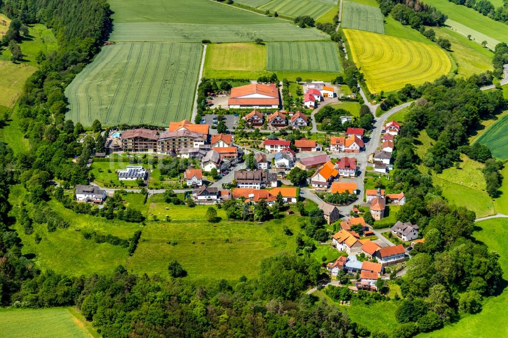 Oberorke von oben - Dorf - Ansicht in Oberorke im Bundesland Hessen, Deutschland