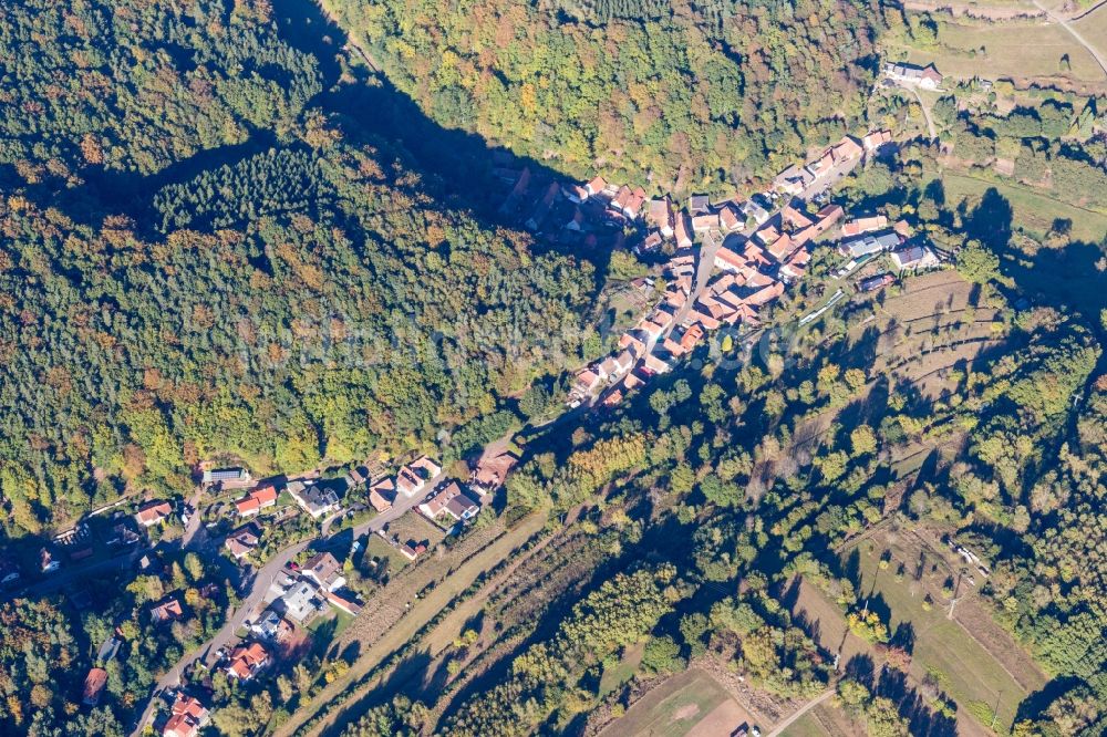 Oberschlettenbach von oben - Dorf - Ansicht in Oberschlettenbach im Bundesland Rheinland-Pfalz, Deutschland