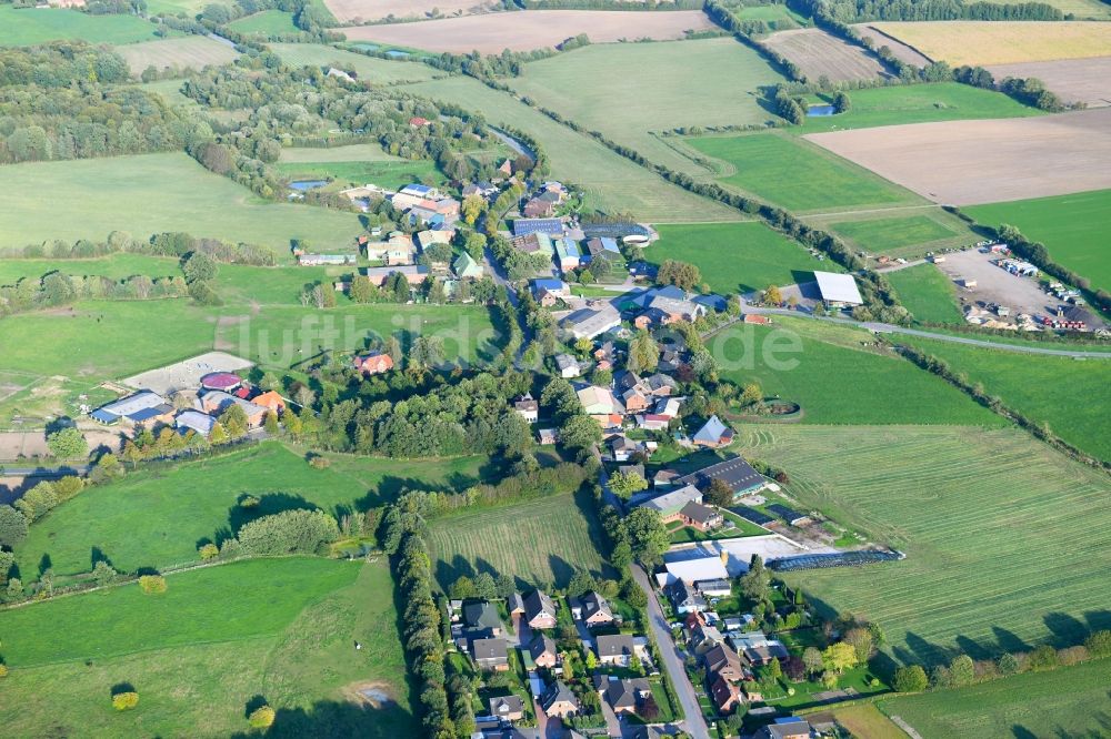 Luftbild Oldenhütten - Dorf - Ansicht in Oldenhütten im Bundesland Schleswig-Holstein, Deutschland