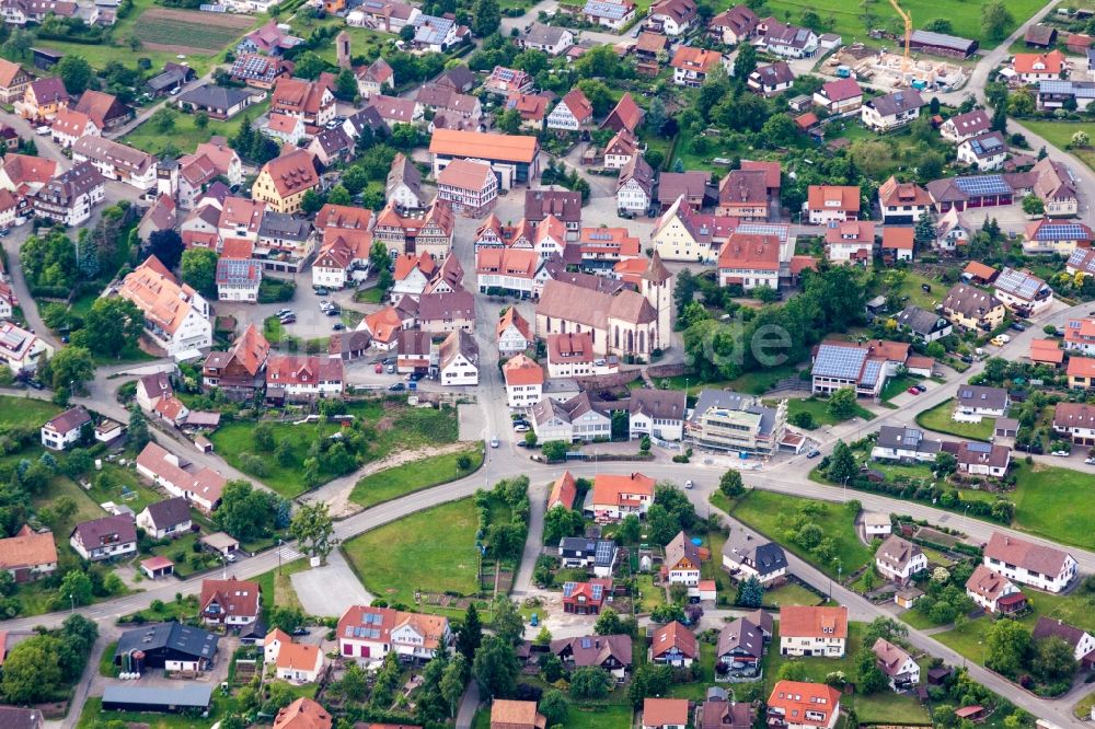 Luftaufnahme Neubulach - Dorf - Ansicht im Ortsteil Altbulach in Neubulach im Bundesland Baden-Württemberg, Deutschland