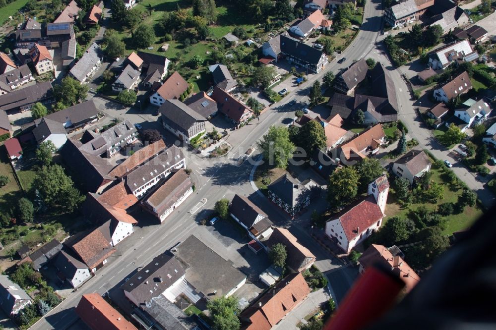 Luftaufnahme Kehl - Dorf - Ansicht im Ortsteil Bodersweier in Kehl im Bundesland Baden-Württemberg