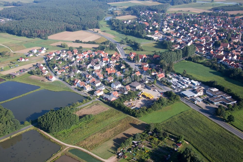 Luftbild Erlangen - Dorf - Ansicht im Ortsteil Dechsendorf in Erlangen im Bundesland Bayern