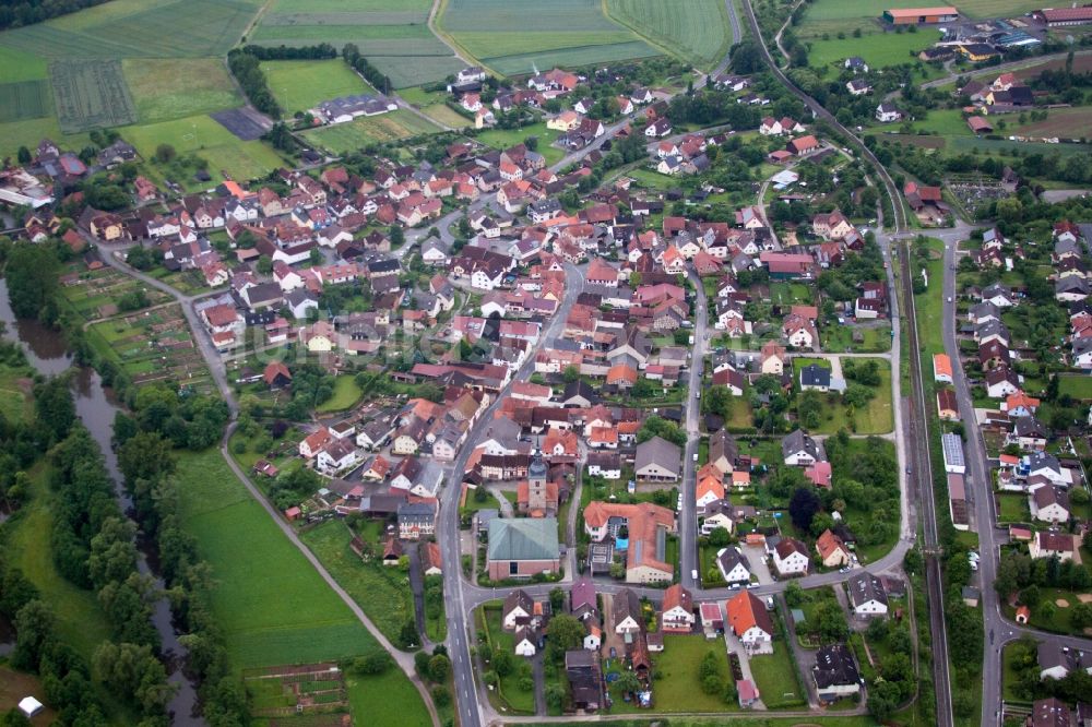 Luftaufnahme Hammelburg - Dorf - Ansicht im Ortsteil Diebach in Hammelburg im Bundesland Bayern