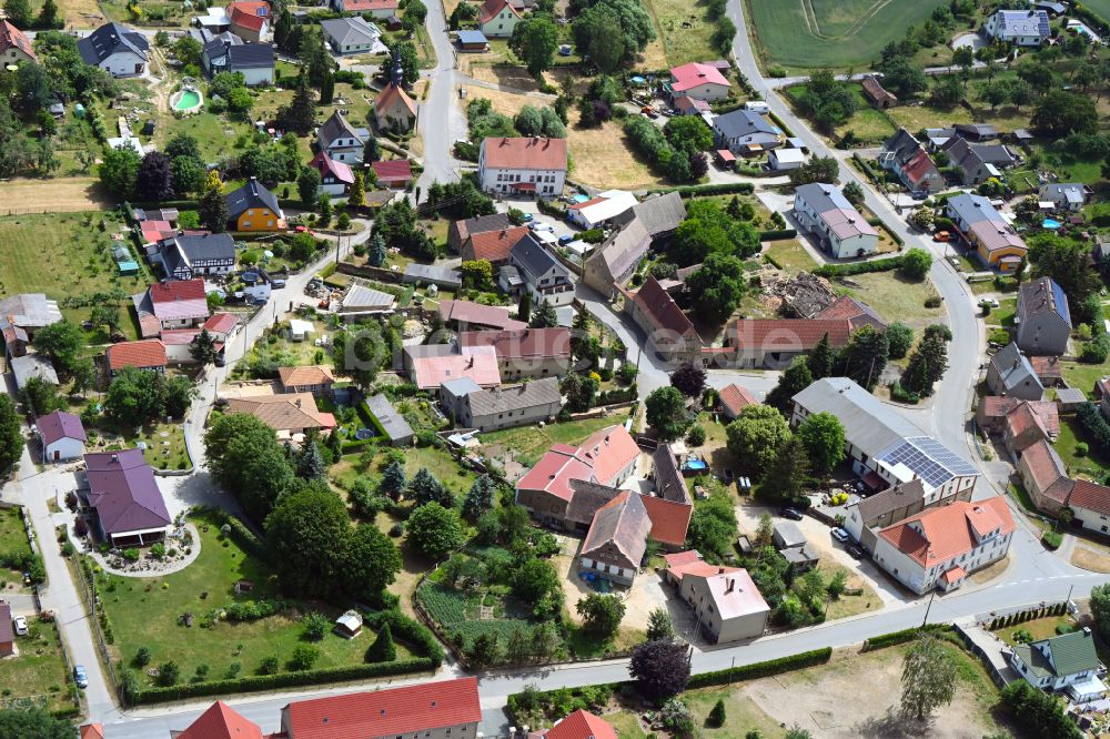 Luftbild Schnaudertal - Dorf - Ansicht im Ortsteil Kleinpörthen in Schnaudertal im Bundesland Sachsen-Anhalt, Deutschland