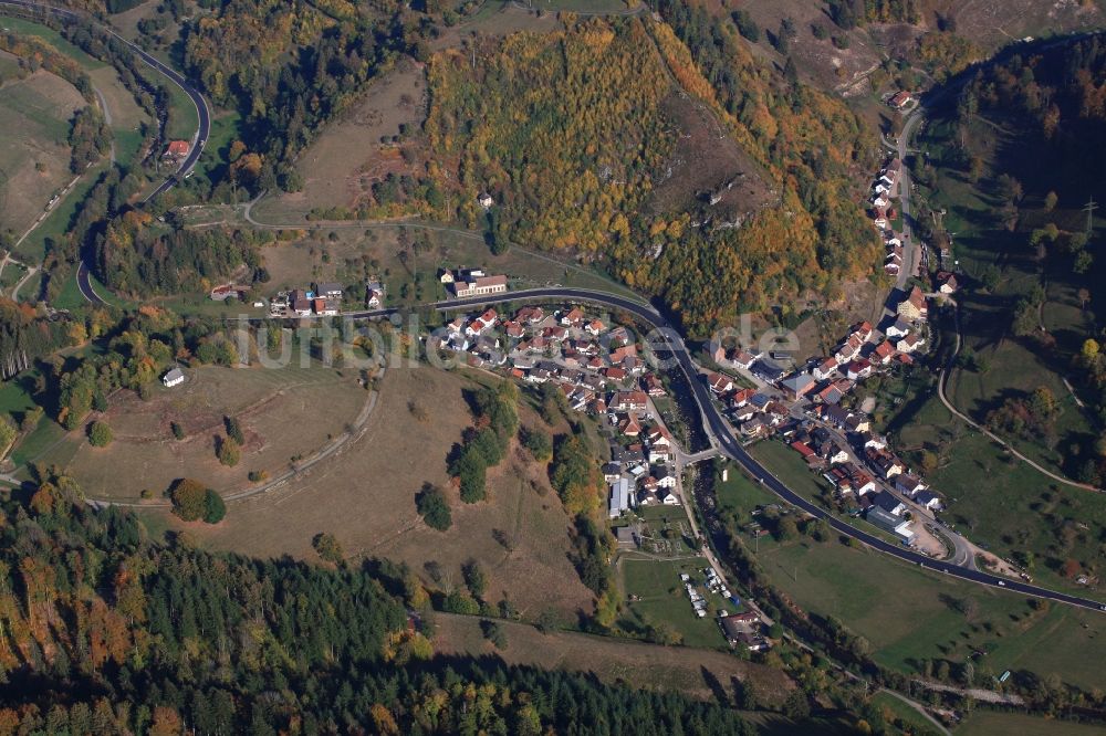 Luftaufnahme Zell im Wiesental - Dorf - Ansicht im Ortsteil Mambach in Zell im Wiesental im Bundesland Baden-Württemberg, Deutschland