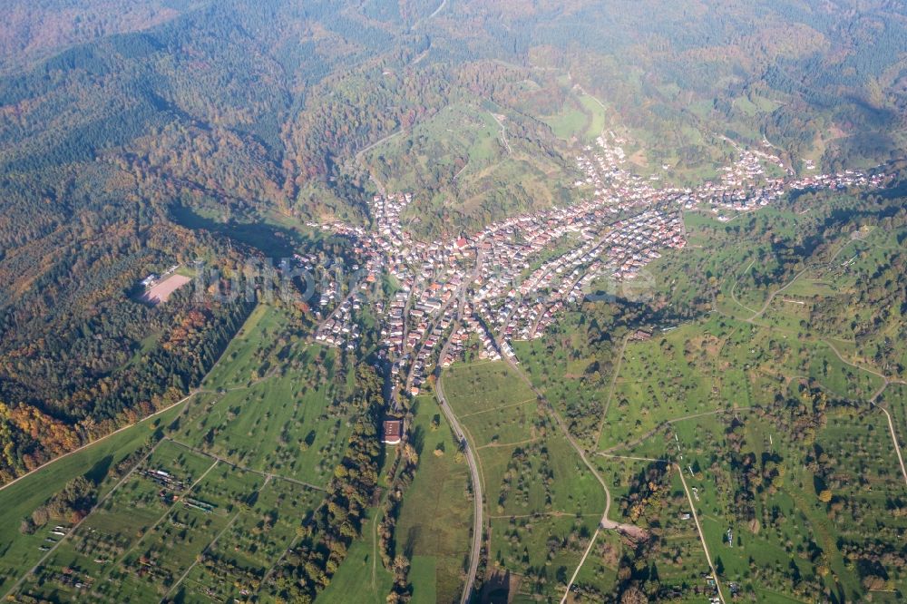 Luftaufnahme Gaggenau - Dorf - Ansicht im Ortsteil Michelbach in Gaggenau im Bundesland Baden-Württemberg, Deutschland