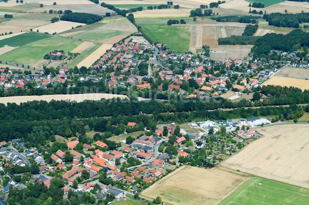 Wedesbüttel von oben - Dorf - Ansicht im Ortsteil Wedelheine in Wedesbüttel im Bundesland Niedersachsen, Deutschland