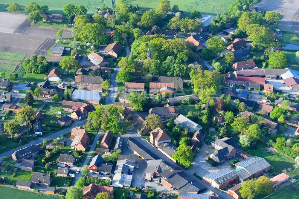 Ostedt von oben - Dorf - Ansicht in Ostedt im Bundesland Niedersachsen, Deutschland