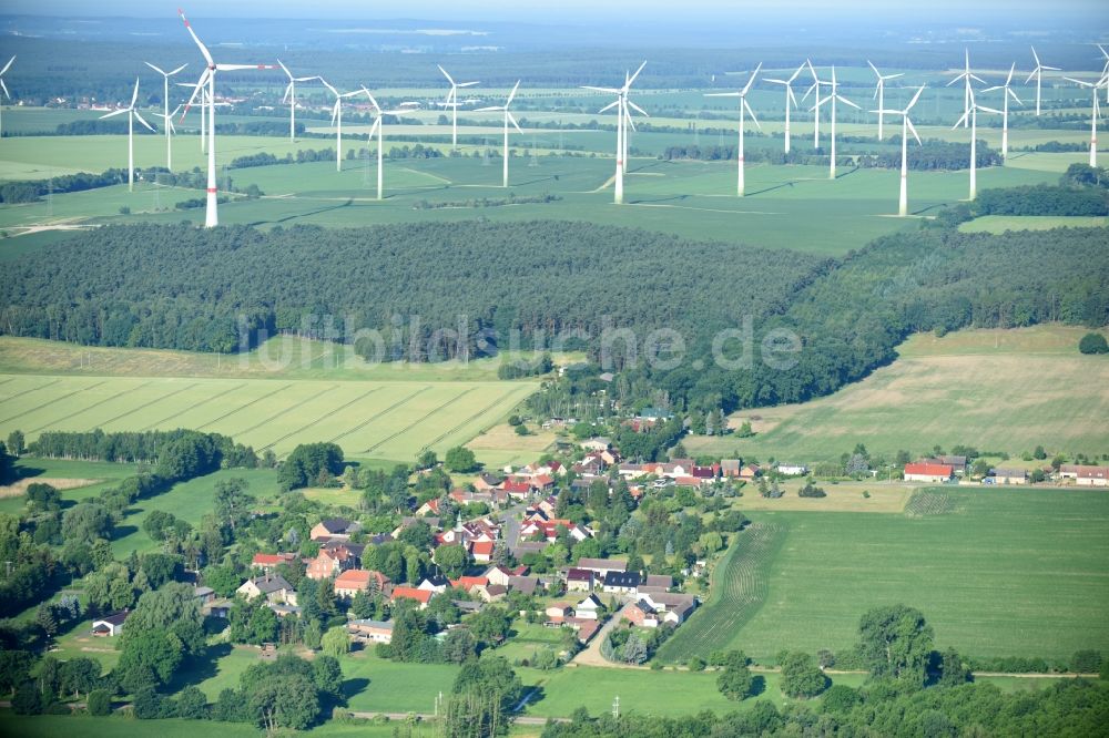 Pitschen-Pickel von oben - Dorf - Ansicht in Pitschen-Pickel im Bundesland Brandenburg, Deutschland