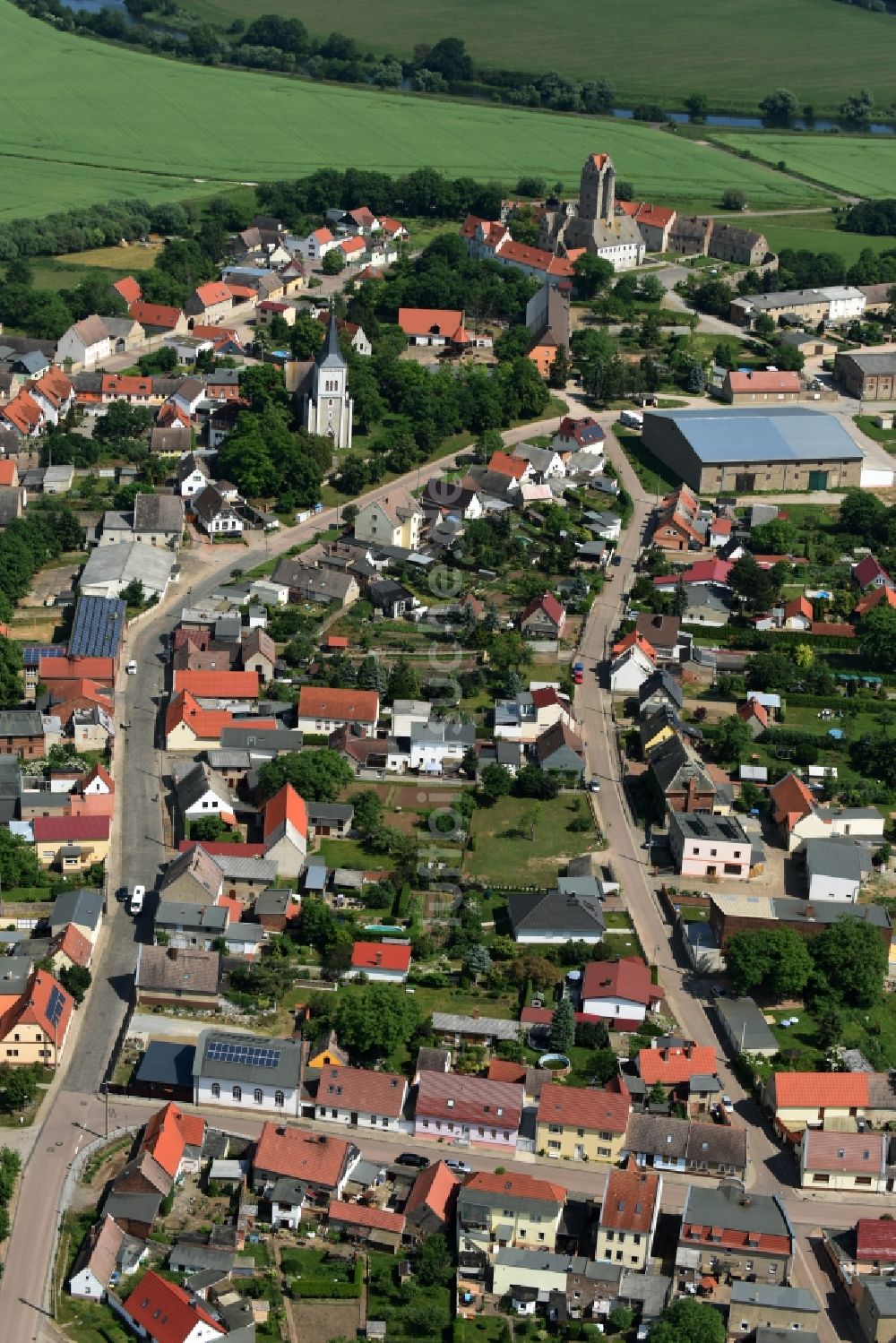 Luftaufnahme Plötzkau - Dorf - Ansicht von Plötzkau im Bundesland Sachsen-Anhalt