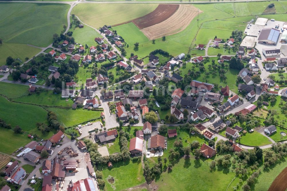 Luftbild Boll - Dorf - Ansicht am Rande von Feldern in Boll im Bundesland Baden-Württemberg, Deutschland