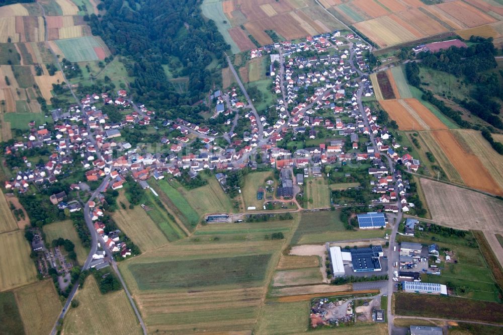 Luftbild Donsieders - Dorf - Ansicht am Rande von Feldern in Donsieders im Bundesland Rheinland-Pfalz