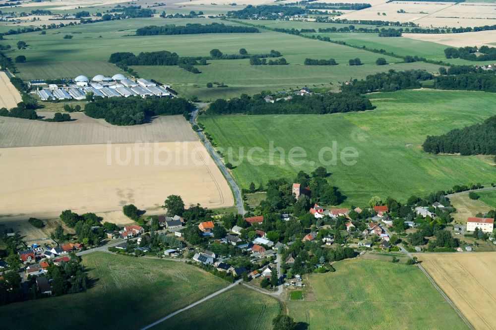 Luftbild Königsmark - Dorf - Ansicht am Rande von Feldern in Königsmark im Bundesland Sachsen-Anhalt, Deutschland