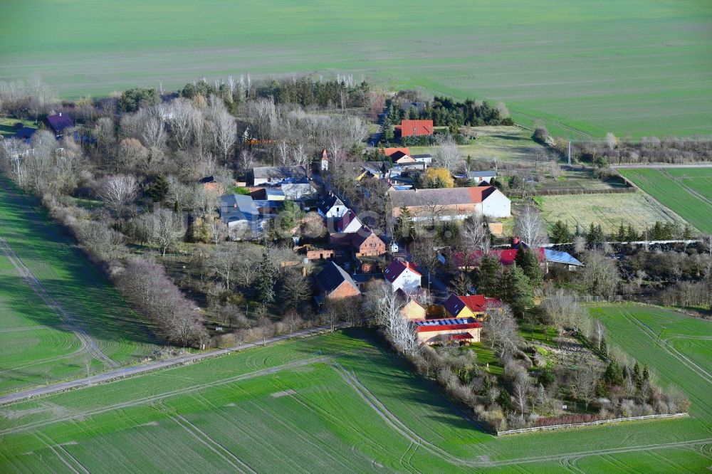 Luftaufnahme Körnitz - Dorf - Ansicht am Rande von Feldern in Körnitz im Bundesland Sachsen-Anhalt, Deutschland