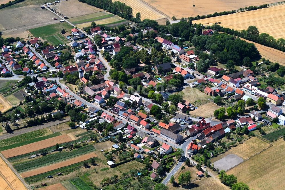 Luftbild Markvippach - Dorf - Ansicht am Rande von Feldern in Markvippach im Bundesland Thüringen, Deutschland