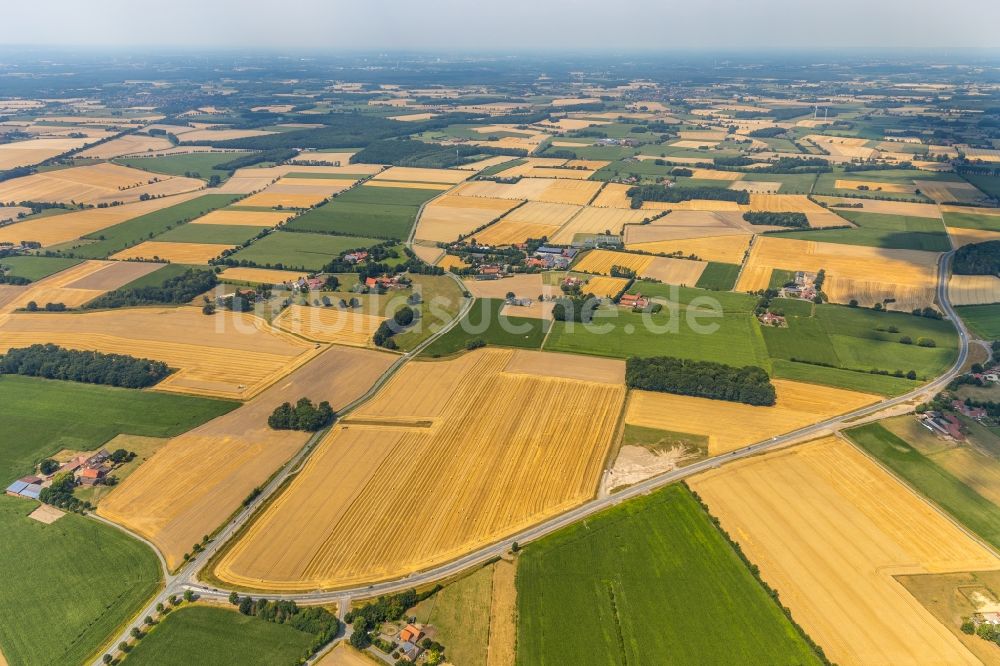 Natorp aus der Vogelperspektive: Dorf - Ansicht am Rande von Feldern in Natorp im Bundesland Nordrhein-Westfalen, Deutschland