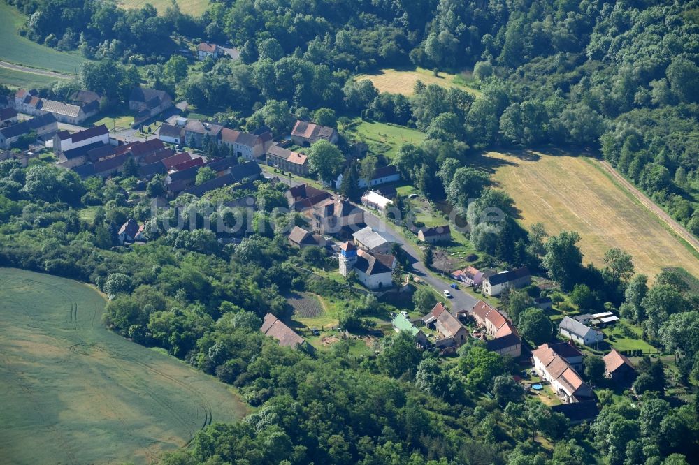 Luftaufnahme Nehasice - Nehasitz - Dorf - Ansicht am Rande von Feldern in Nehasice in , Tschechien