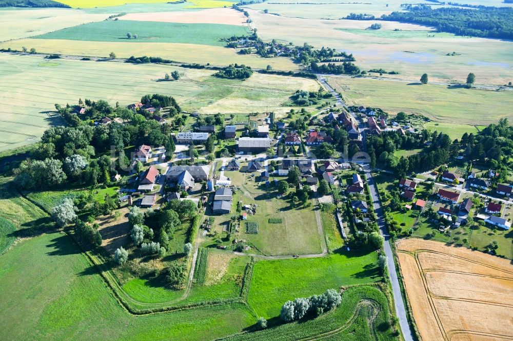 Luftbild Neu Käbelich - Dorf - Ansicht am Rande von Feldern in Neu Käbelich im Bundesland Mecklenburg-Vorpommern, Deutschland