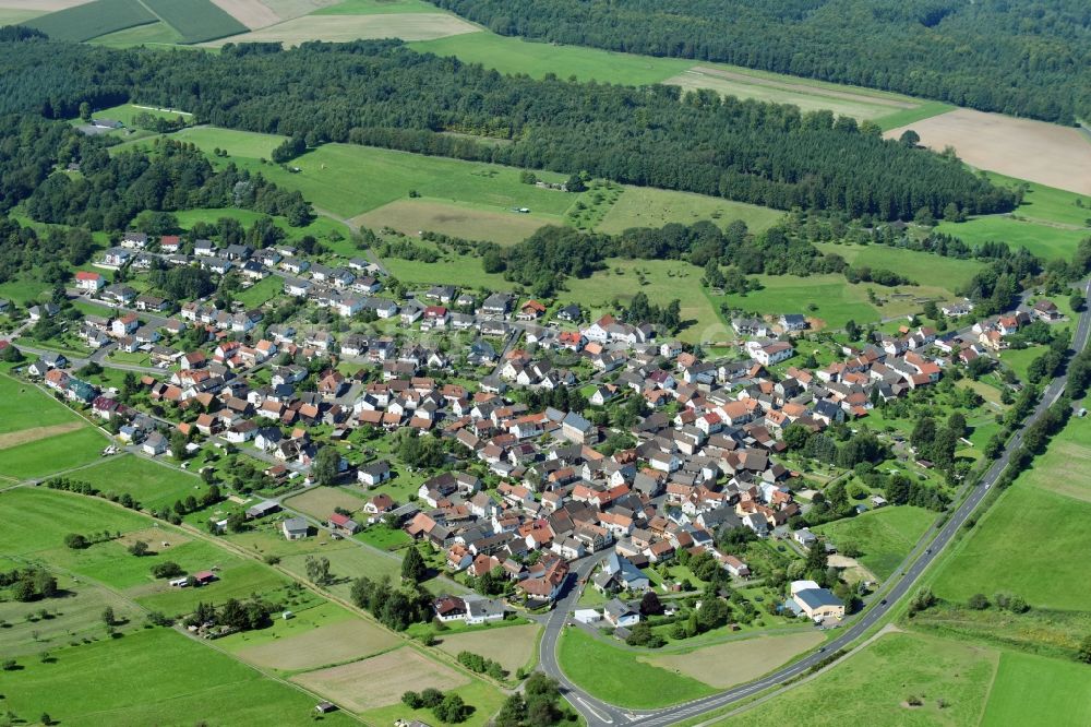 Luftbild Ober-Lais - Dorf - Ansicht am Rande von Feldern in Ober-Lais im Bundesland Hessen, Deutschland