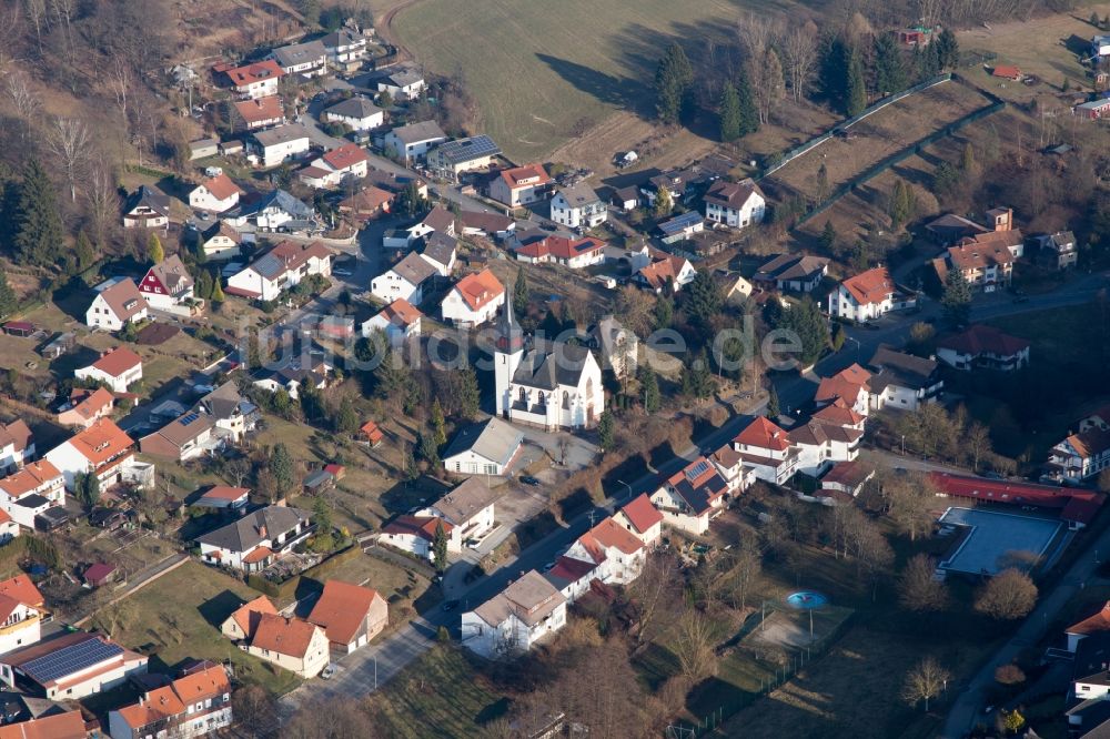 Luftbild Grasellenbach - Dorf - Ansicht am Rande von Feldern im Ortsteil Hammelbach in Grasellenbach im Bundesland Hessen, Deutschland