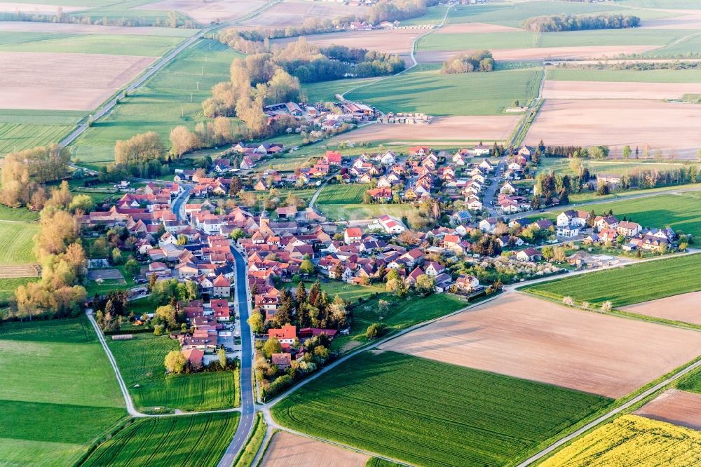 Reupelsdorf von oben - Dorf - Ansicht am Rande von Feldern in Reupelsdorf im Bundesland Bayern, Deutschland