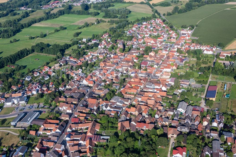 Luftbild Rohrbach - Dorf - Ansicht am Rande von Feldern in Rohrbach im Bundesland Rheinland-Pfalz, Deutschland