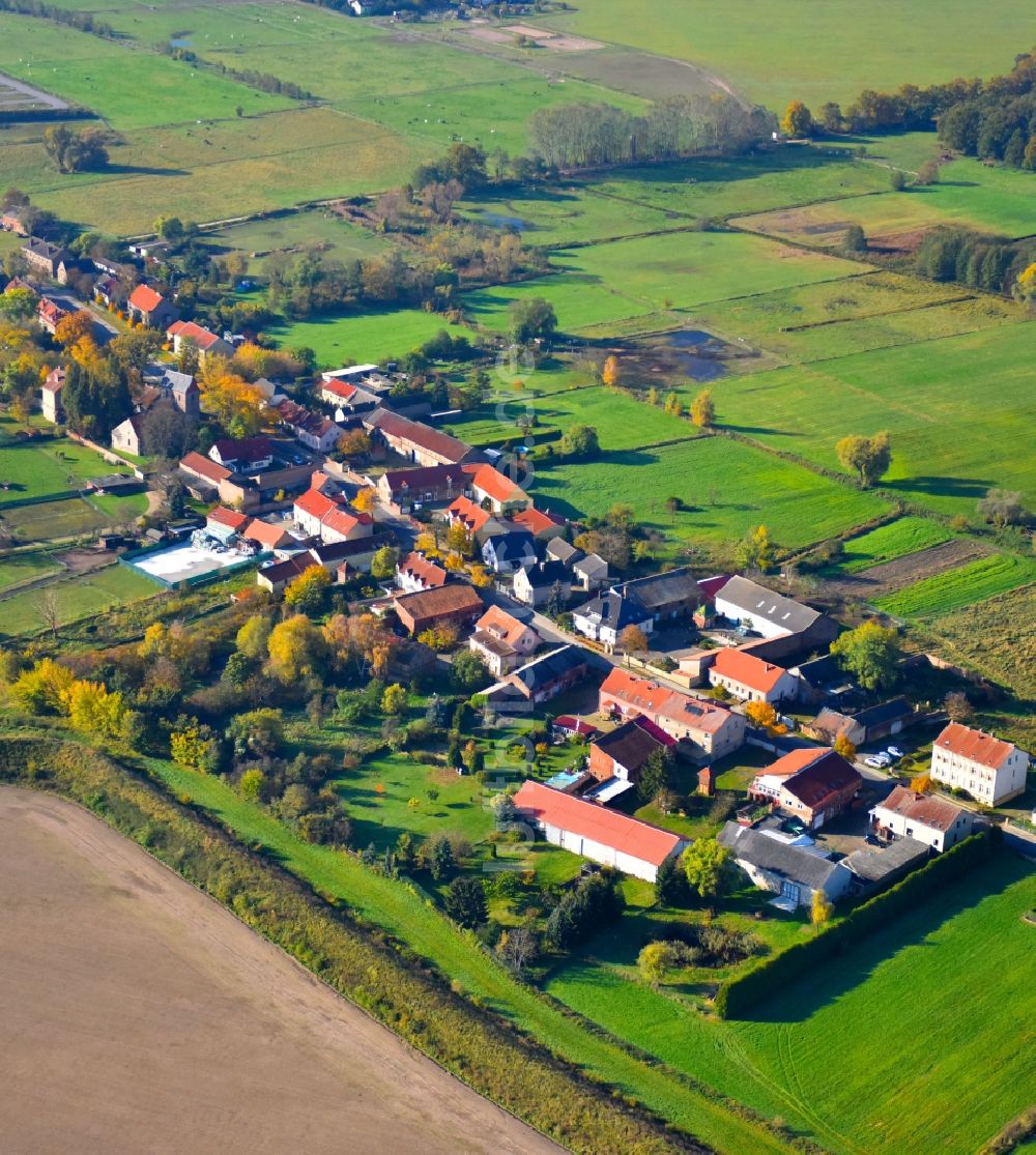 Luftbild Selchow - Dorf - Ansicht am Rande von Feldern in Selchow im Bundesland Brandenburg, Deutschland