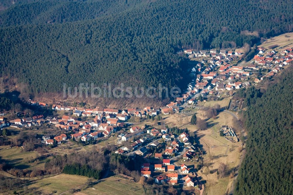 Luftbild Spirkelbach - Dorf - Ansicht am Rande von Feldern in Spirkelbach im Bundesland Rheinland-Pfalz, Deutschland