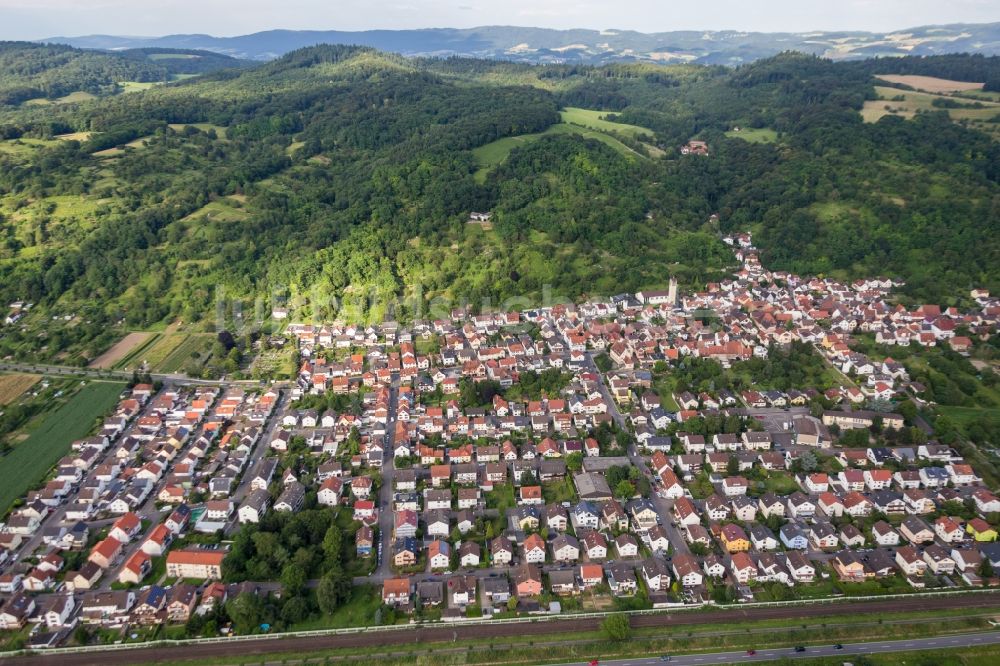 Luftaufnahme Sulzbach - Dorf - Ansicht am Rande von Feldern in Sulzbach im Bundesland Baden-Württemberg, Deutschland