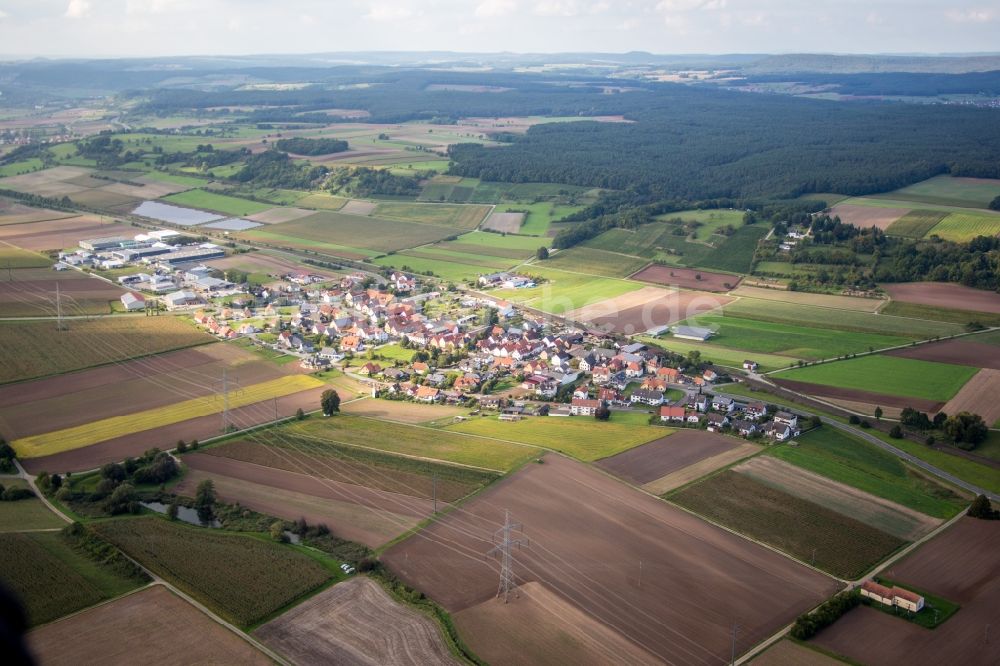 Luftbild Unterhaid - Dorf - Ansicht am Rande von Feldern in Unterhaid im Bundesland Bayern, Deutschland