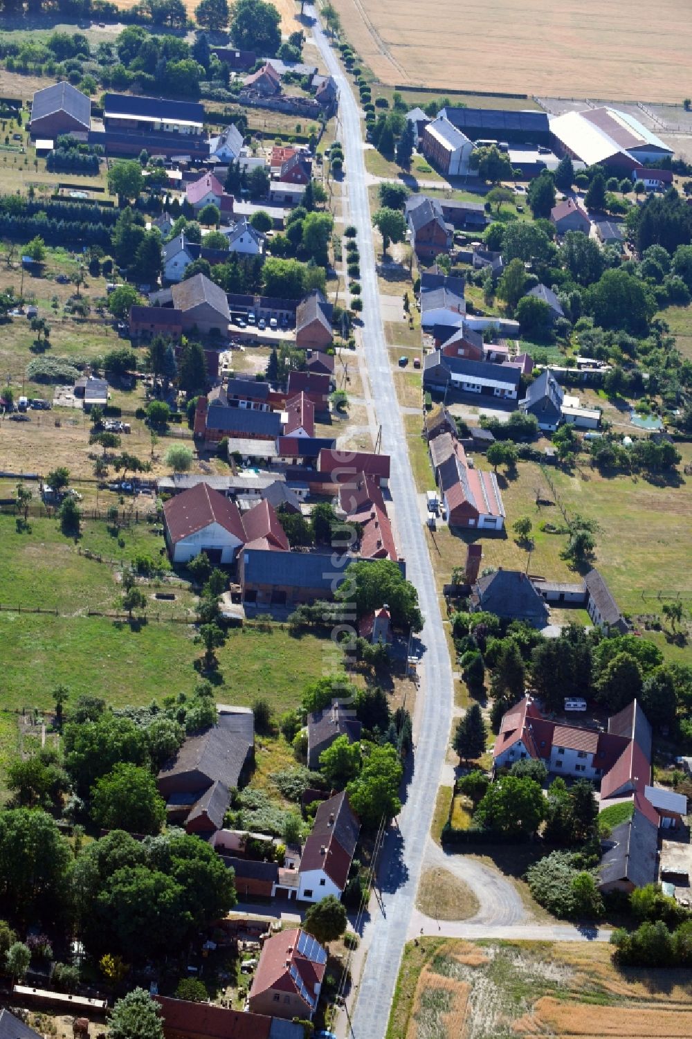 Luftbild Vietzen - Dorf - Ansicht am Rande von Feldern in Vietzen im Bundesland Sachsen-Anhalt, Deutschland